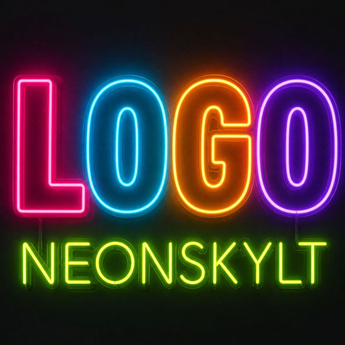 Specialtilpasset neonskilt med dit logo – dit logo i neonbelysning!