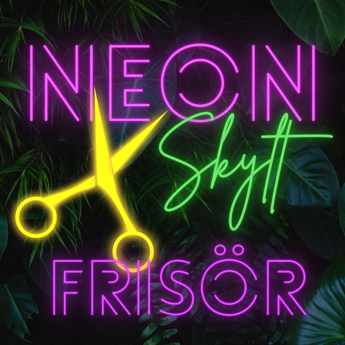 Neonskilt til frisør – send dit logo, så skaber vi et design, der er tilpasset din frisørsalon!
